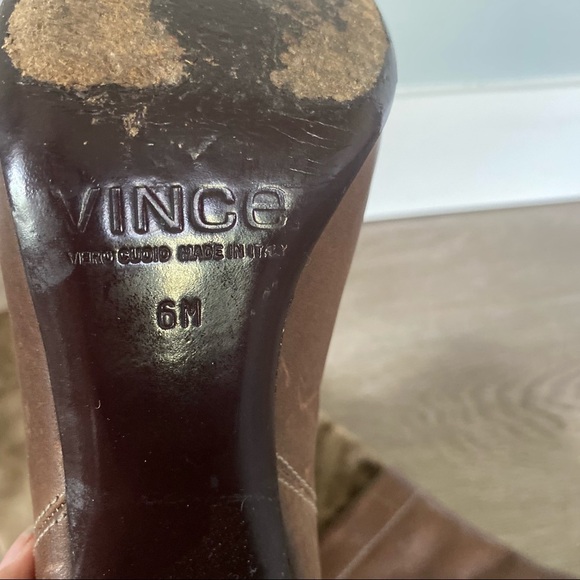 Vince Suede Pull On Heeled Boots - Picture 5 of 13